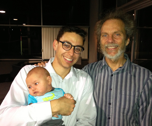 Peter with James Romeo Jr. and his little jazz baby.